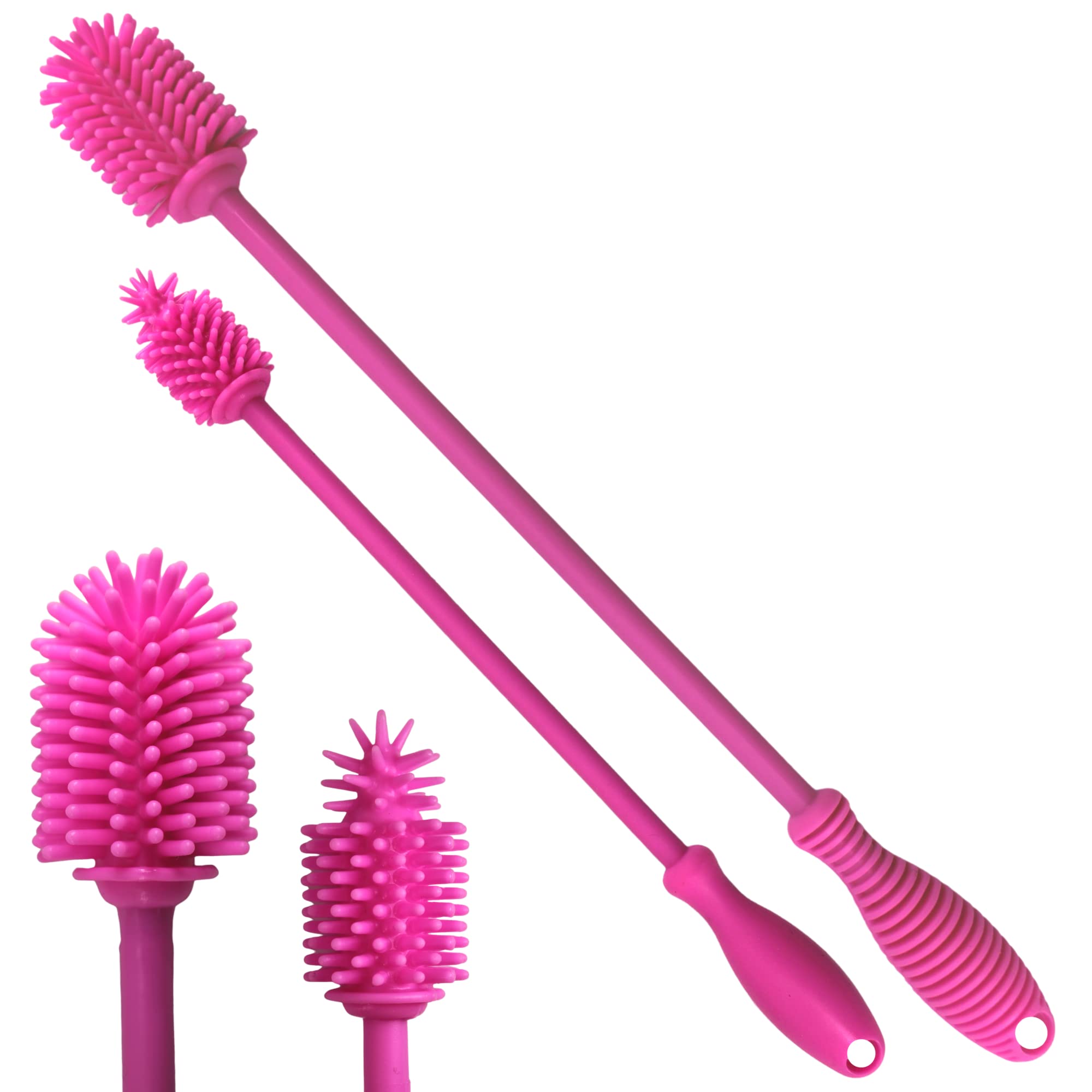 Goupillon Bouteille 35cm, Brosse Dense Pour Biberon, Gourde En Verre Et Bouteilles Étroites, Nettoyage Profond Sans Rayures Ni Résidus, Séchage Rapide & Poignée Ergonomique Certifié
