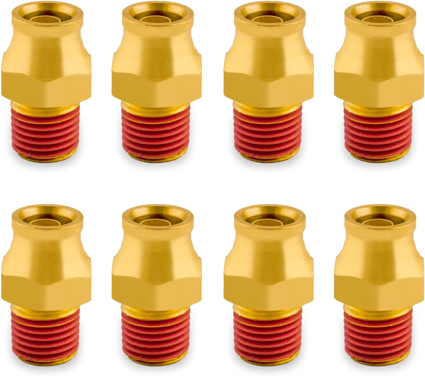 8PCS 3/8" Brass DOT Air Fittings,DOT Push to Connect