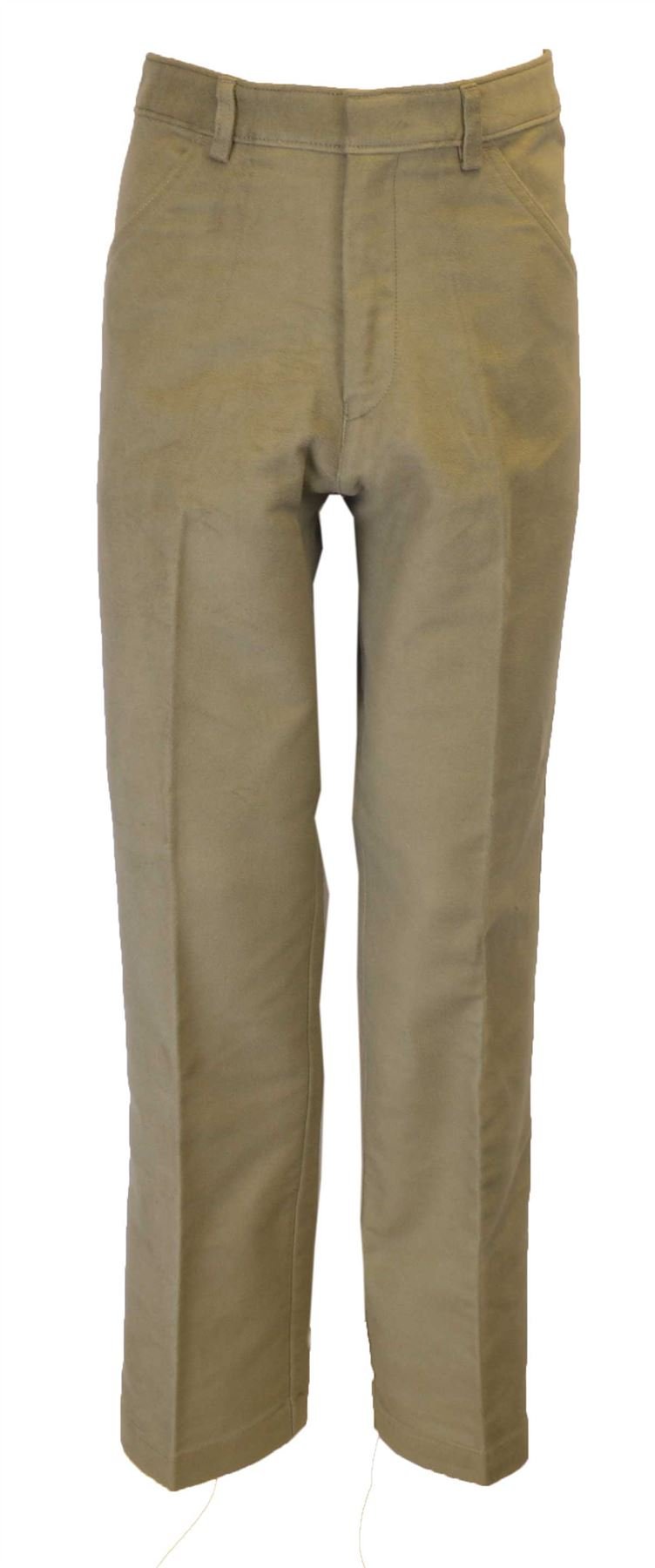 WALKER AND HAWKES - Men's 100% Cotton Yorkley Moleskin Trousers - Beige - W40 Regular (31'')