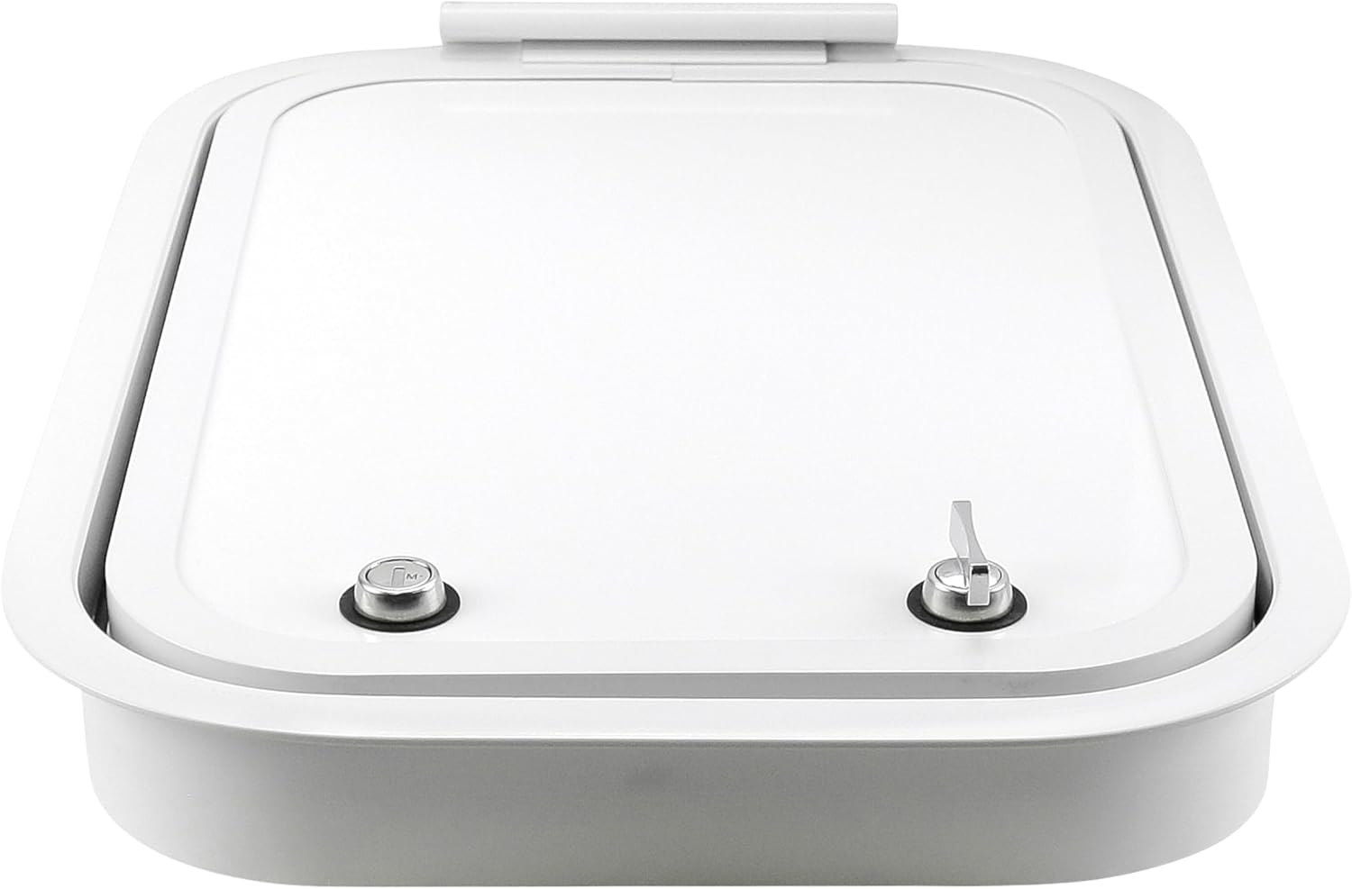 RV Baggage Door 18" Wide x 12" High with Rounded Corners for RVs | Compartment Storage Doors with Top Hinge for Campers | Trailer Compartment Doors