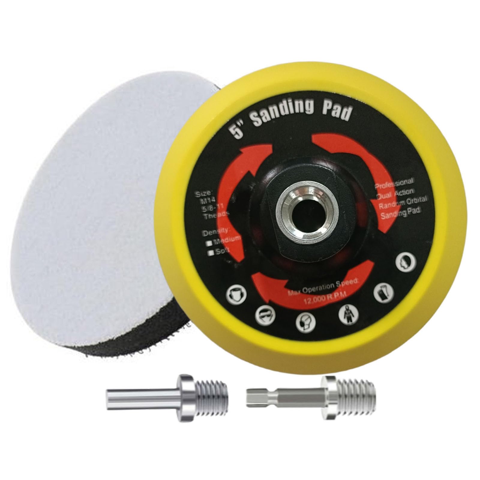 125mm Platorello di Levigatura 5 Pollici Piastra di Lucidatura con Filettati M14 Tampone di Ricambio