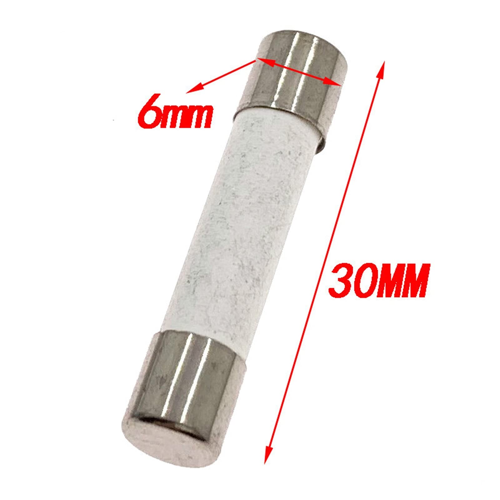 Bezpiecznik 10 sztuk/partia 5 x 20 mm 6 x 30 mm szybkie wydmuchiwanie rurek bezpieczników 250V 0,10,2 0,3 0,5 1 2 3 4 5 6 8 10 15 20 25 30 A bezpiecznik ceramiczny (5x20 5 A)