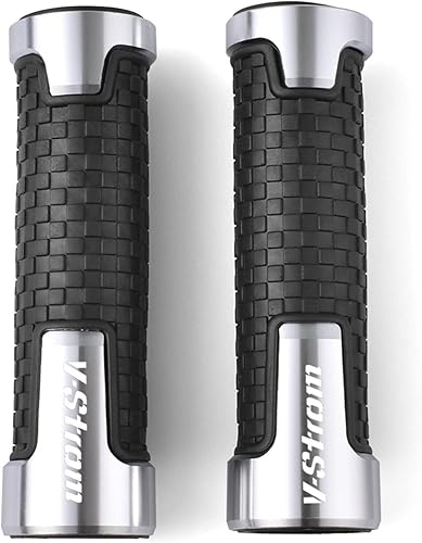 WESTCH Motorcycle Handlebar Grips Motorcycle Handlebar Grips CNC Rubber Moto Handle Thruster Grips for Suzuki V-Strom 250 DL250 DL650 DL1000 VStrom