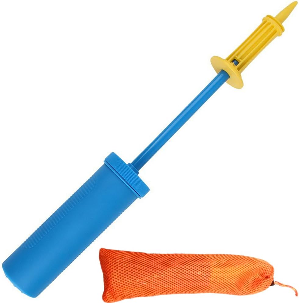 SMILENZA Hand Held Pump for Quickly Filling Inflatables, Balloons, Toys, Hopper Ball, Exercise Yoga Ball, Pool Float, Rafts, Beach Balls, 2 Way Double Action Pump