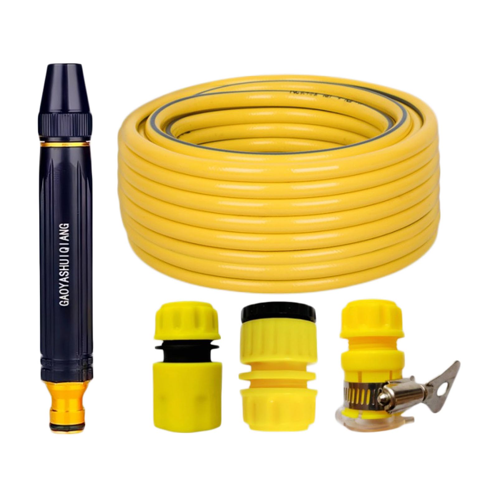 Heavy Duty Adjustable Twist Hose Nozzle Jet Sweeper Nozzle, High Pressure Hose Nozzles, High Pressure Garden Washer Sprayer (1 Nozzle+5m Hose)