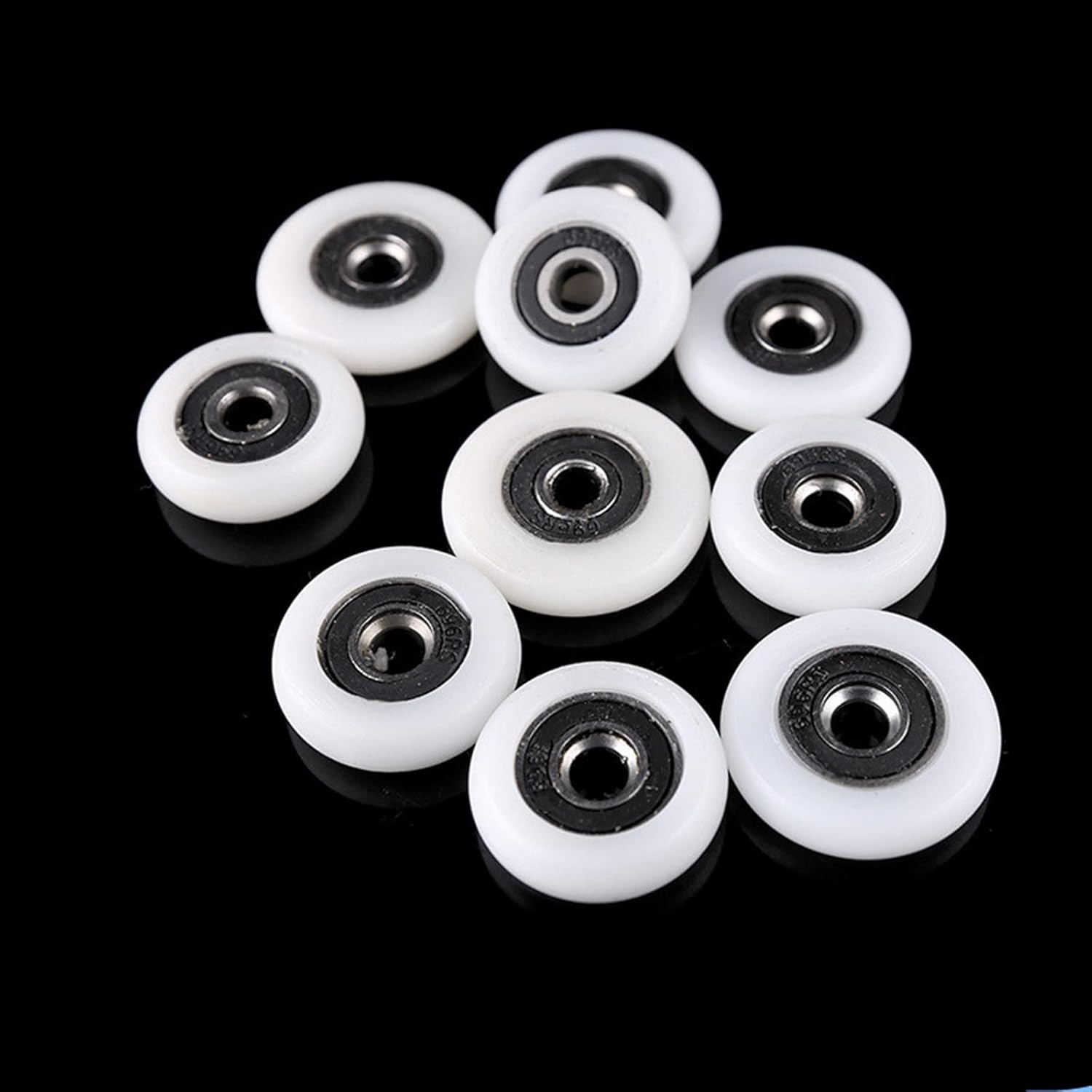 Shower Door Rollers Runners Spares 19 20 23 24 25 26 27mm Wheels Diameter 5mm Hole 8Pcs (Size : 25mm)
