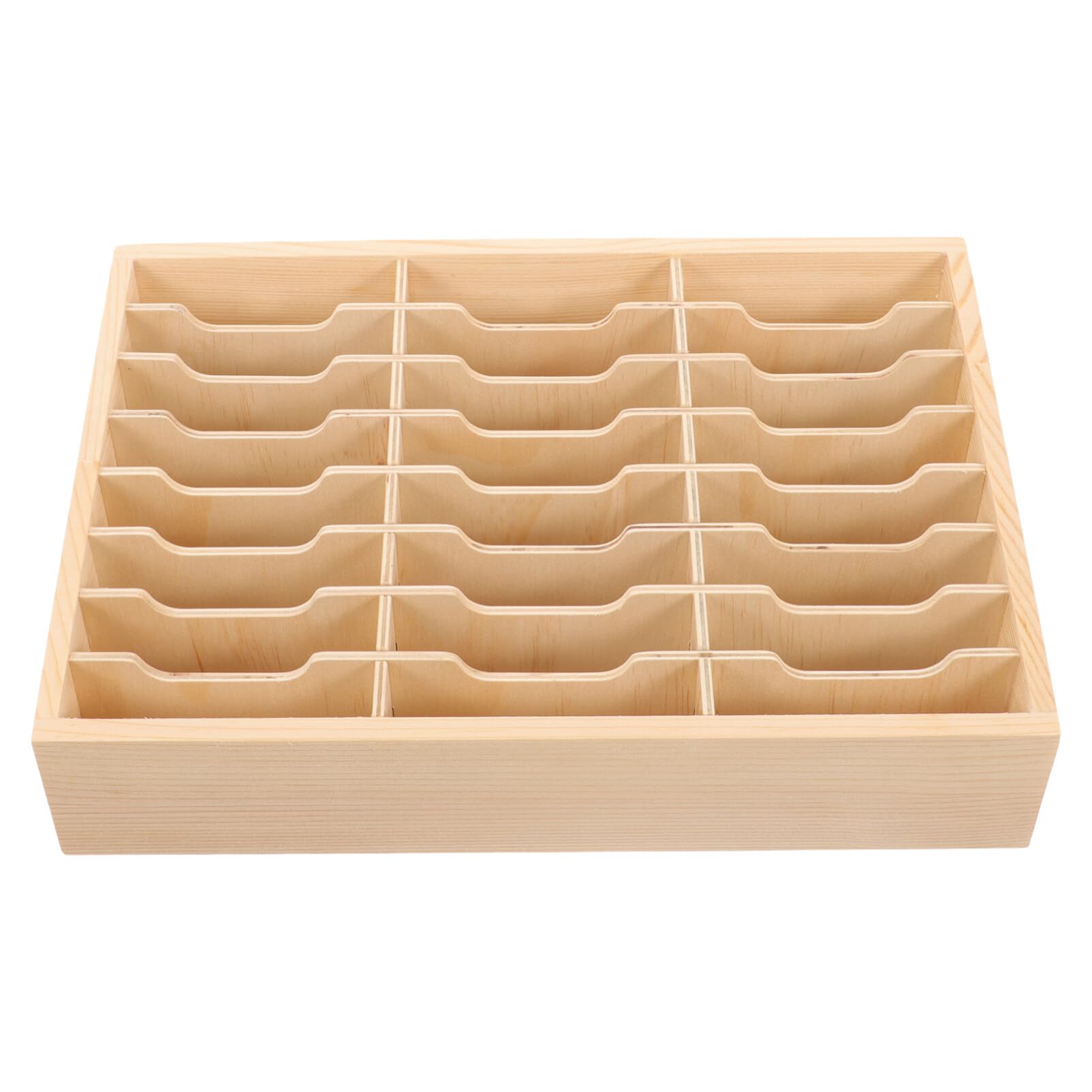 Tofficu Supporto per Cellulare in Classe Organizer da Tavolo in Legno Scatola Porta Cellulare Contenitore da Scrivania Scomparti Multipli Scatola Portaoggetti in Legno Organizer