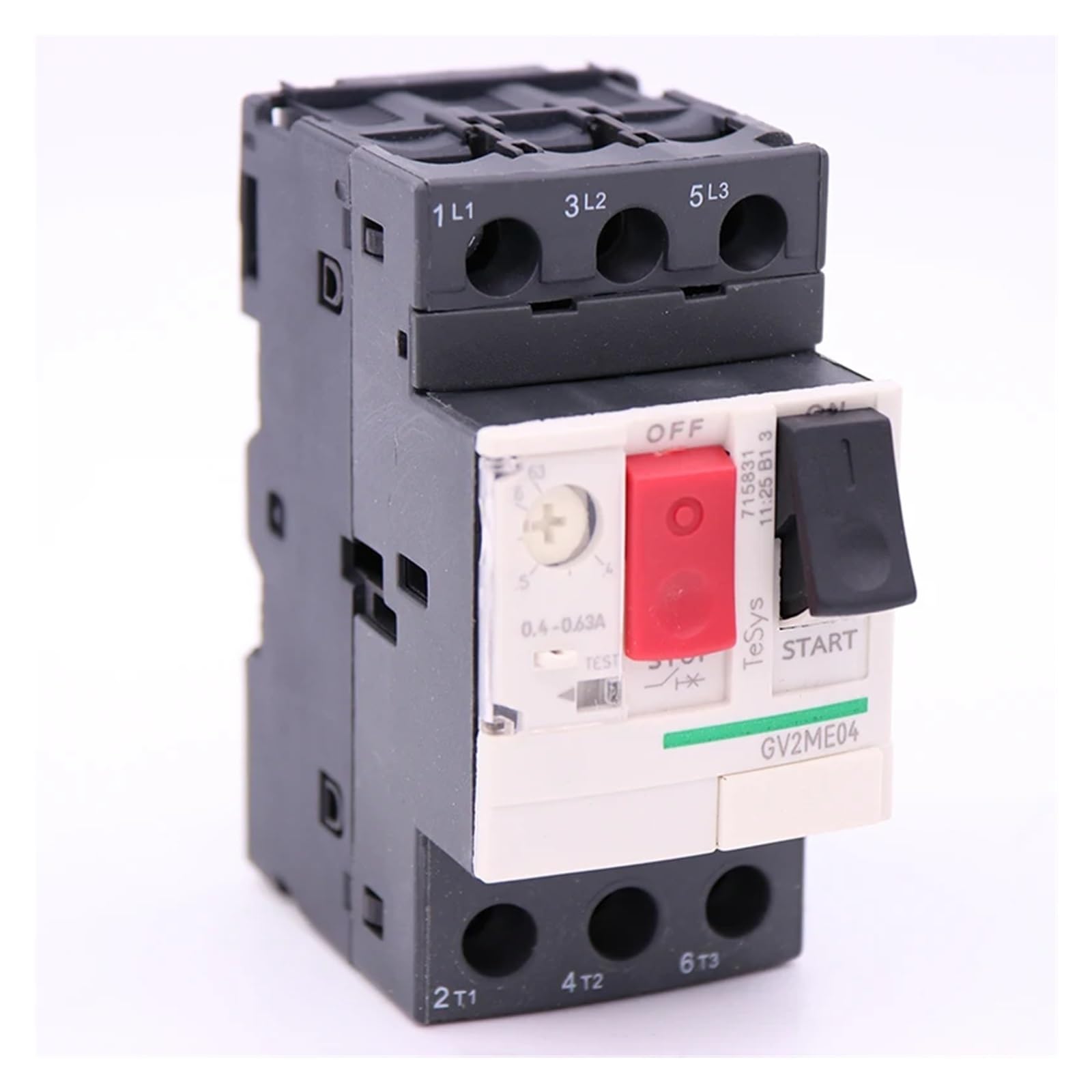 YFHGULBTK GV2ME04 3P 0.4-0.63A Thermal Magnetic Screw clamp Terminal Motor Circuit Breaker
