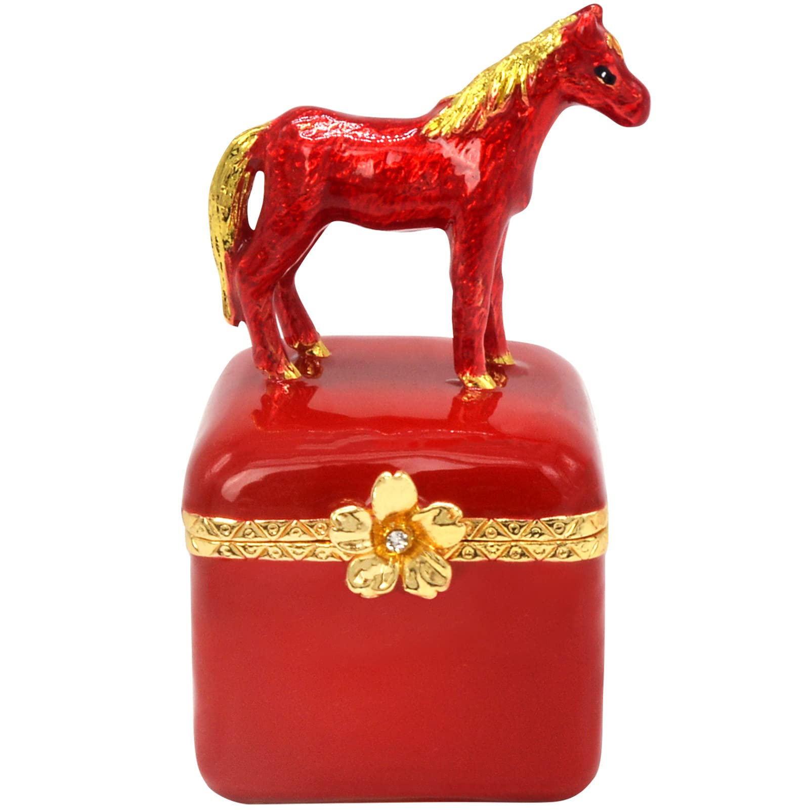 Feng Shui Peach Blossom Treasure Boxes Luck Gathering Box Mouse/Chicken/Horse/Rabbit (Horse)