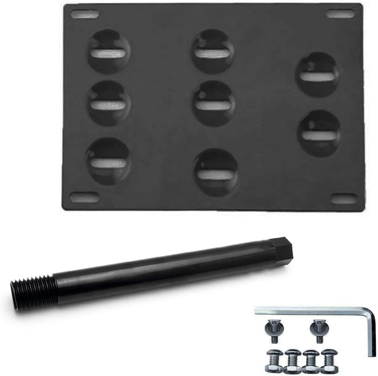 x xotic tech Tow Hook License Plate Screw On Mount Bracket Compatible with Jaguar XF 2009-up, XE 2017-up (Black)