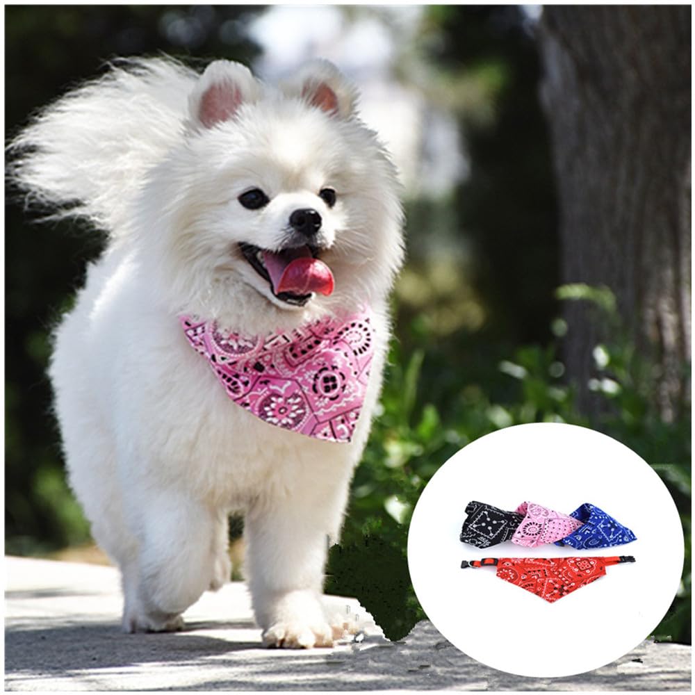 Bandana Triangolare Regolabile per Cani e Gatti, Lavabile, 34x9.3 cm, Titanio, Rosso, Blu, Nero, Rosa