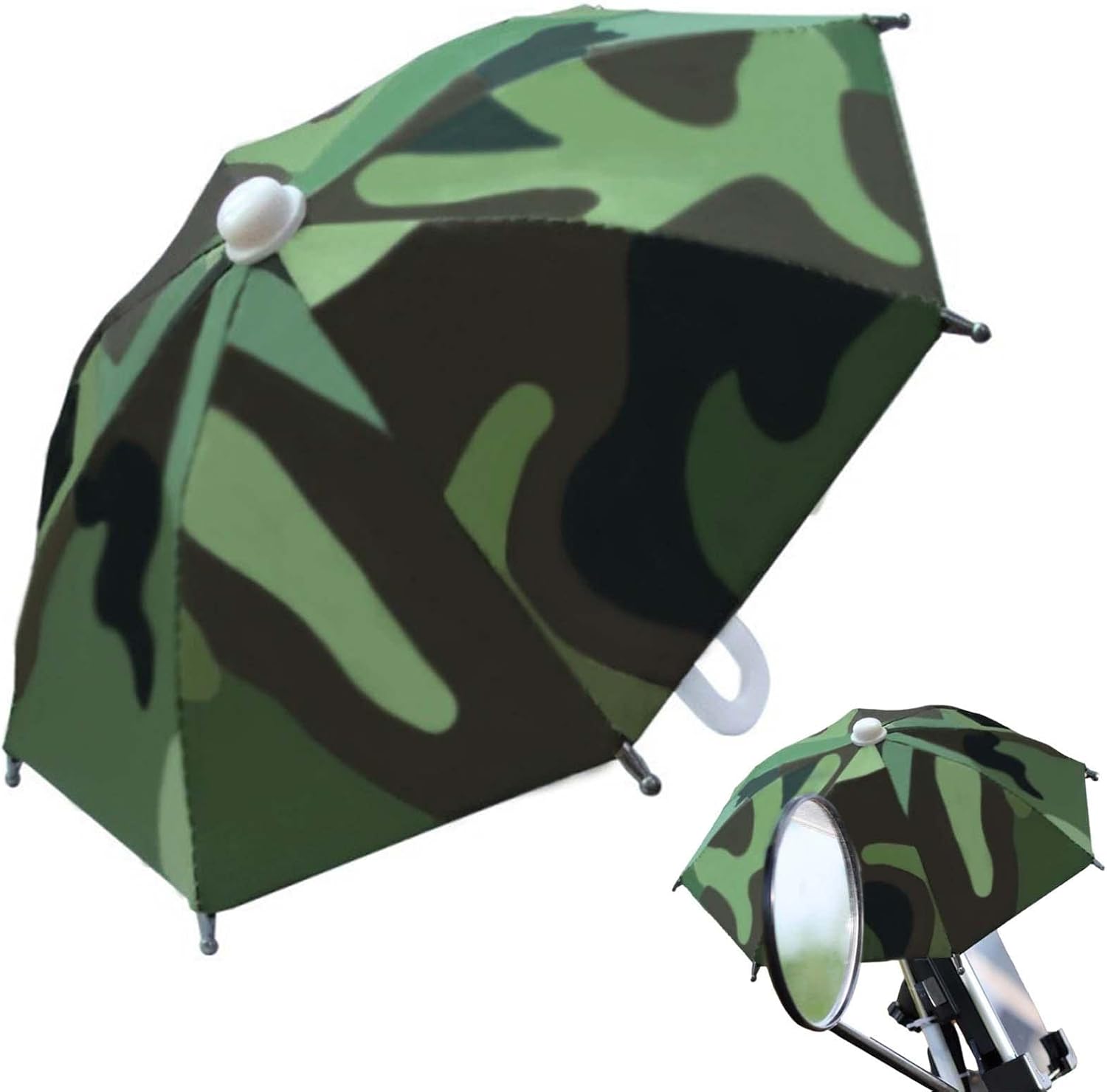 自転車 スマホ 傘 バイク用 可愛い傘 防雨 遮光 サンシェード用電話傘 軽量携帯電話傘スタンド ユニバーサル電話スタンドサンバイザー サンシェードカバー サンシールド電話ホルダー反射防止ブロックグレア 迷彩 お得