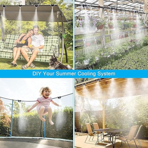 Image of Micro Drip Irrigation Kit Adjustable Nozzle Automatic Watering Kits Garden Micro Irrigation Drip System Plant Watering System for Patio Greenhouse Lawn Mist Cooling System Water Misting Spray