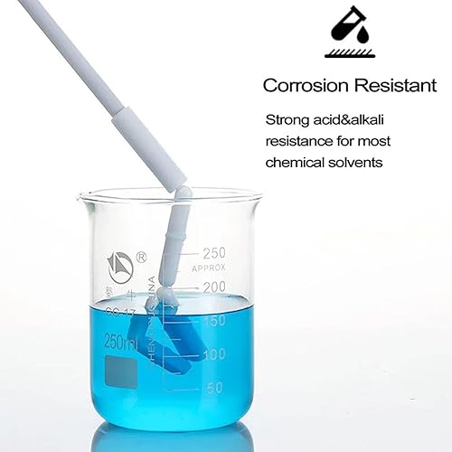 Miniatura 5 de Paquete de 8 agitadores magnéticos de PTFE, barra de agitación magnética, color blanco, placa de agitación, barra magnética para agitar, barra