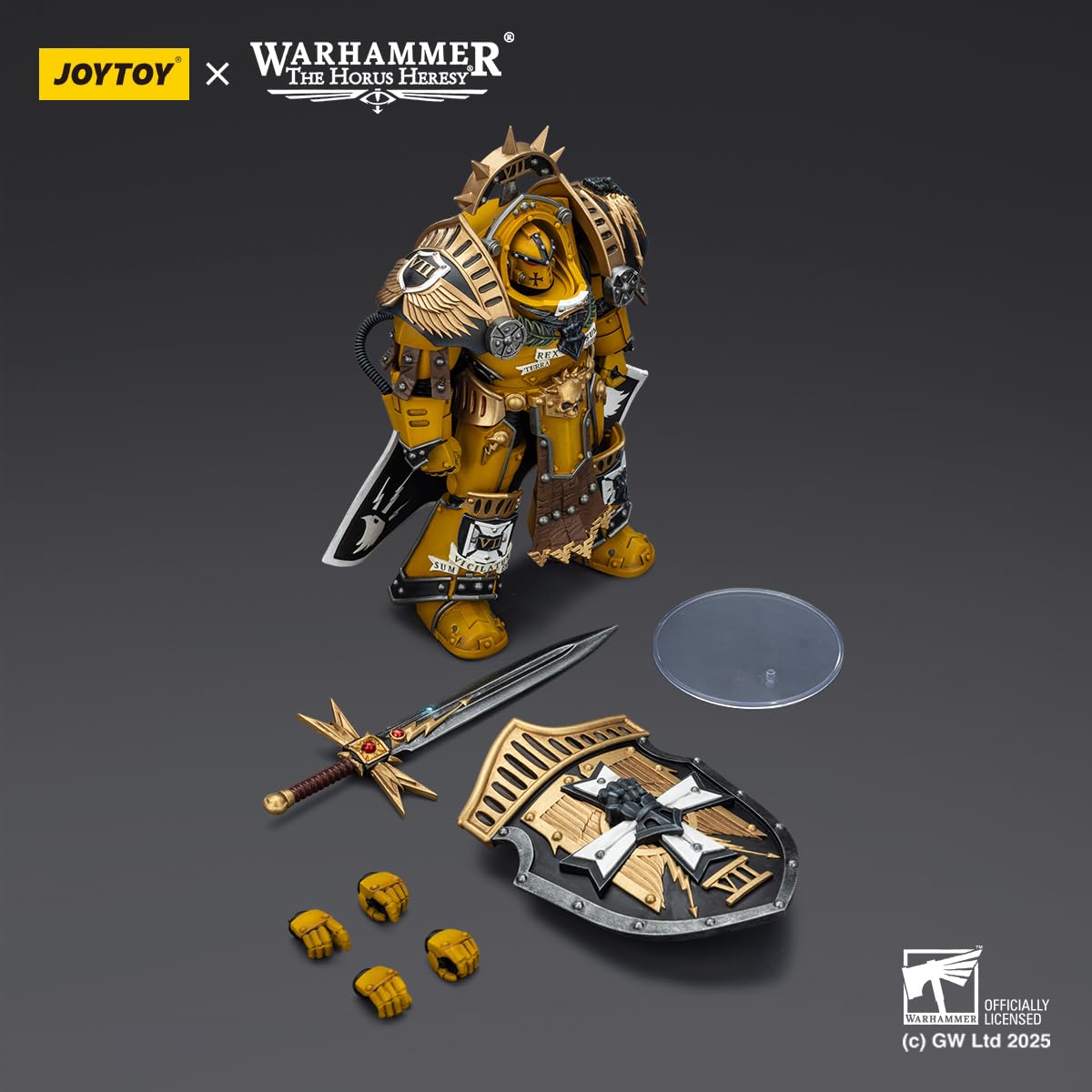 TOYVERSE JOYTOY 1/18 Figura de acción Warhammer The Horus Heresy, Imperial Fists Legion Praetor in Tartaros Terminator Armour, articulación móvil, modelo de personaje, 14,2 cm, más de 15 años