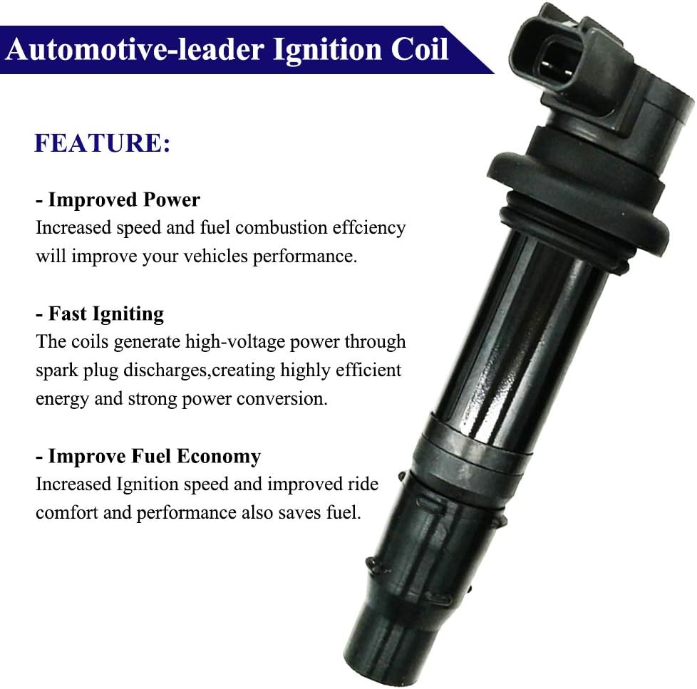 4Pcs 5VY-82310-00-00 F6T558 Electromagnetic Coils for Yamaha 2006-2014 FZ1 2015 FZS1 2009-2016 Vmax 1700 2002-2006 YZF-R1 2003-2007 R6 2006-2009 R6S Ignition coils