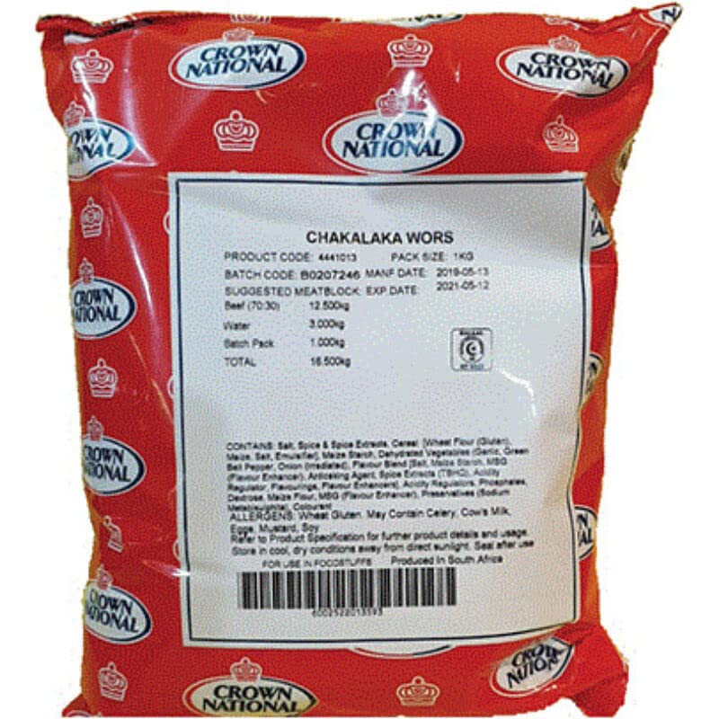 Crown National Biltong Seasoning - Chakalaka Boerewors 1kg