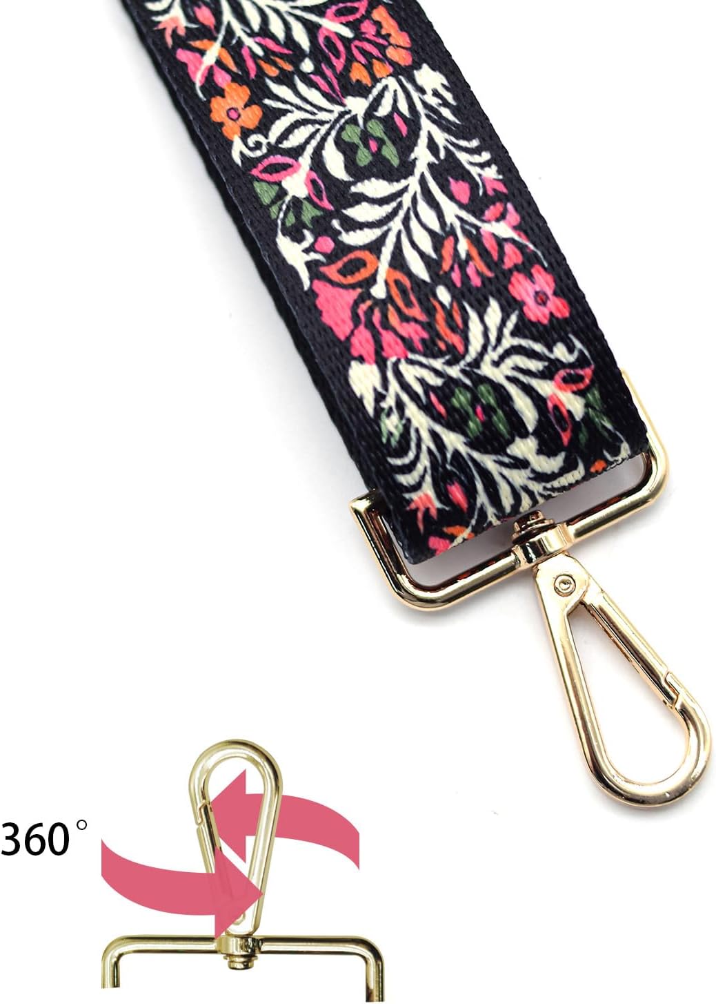 Embroidered Purse Straps Replacement Crossbody Wide Adjustable Bag Straps image 4
