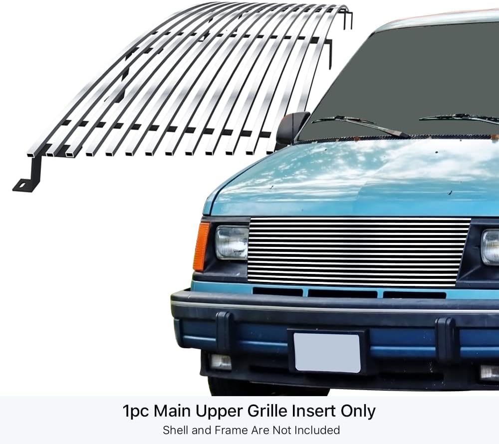 APS Compatible with Chevy Astro Van & GMC Safari Van 1985-1994 Main Upper Stainless Steel Chrome 8x6 Billet Front Grill Grille Insert S18-C30158C