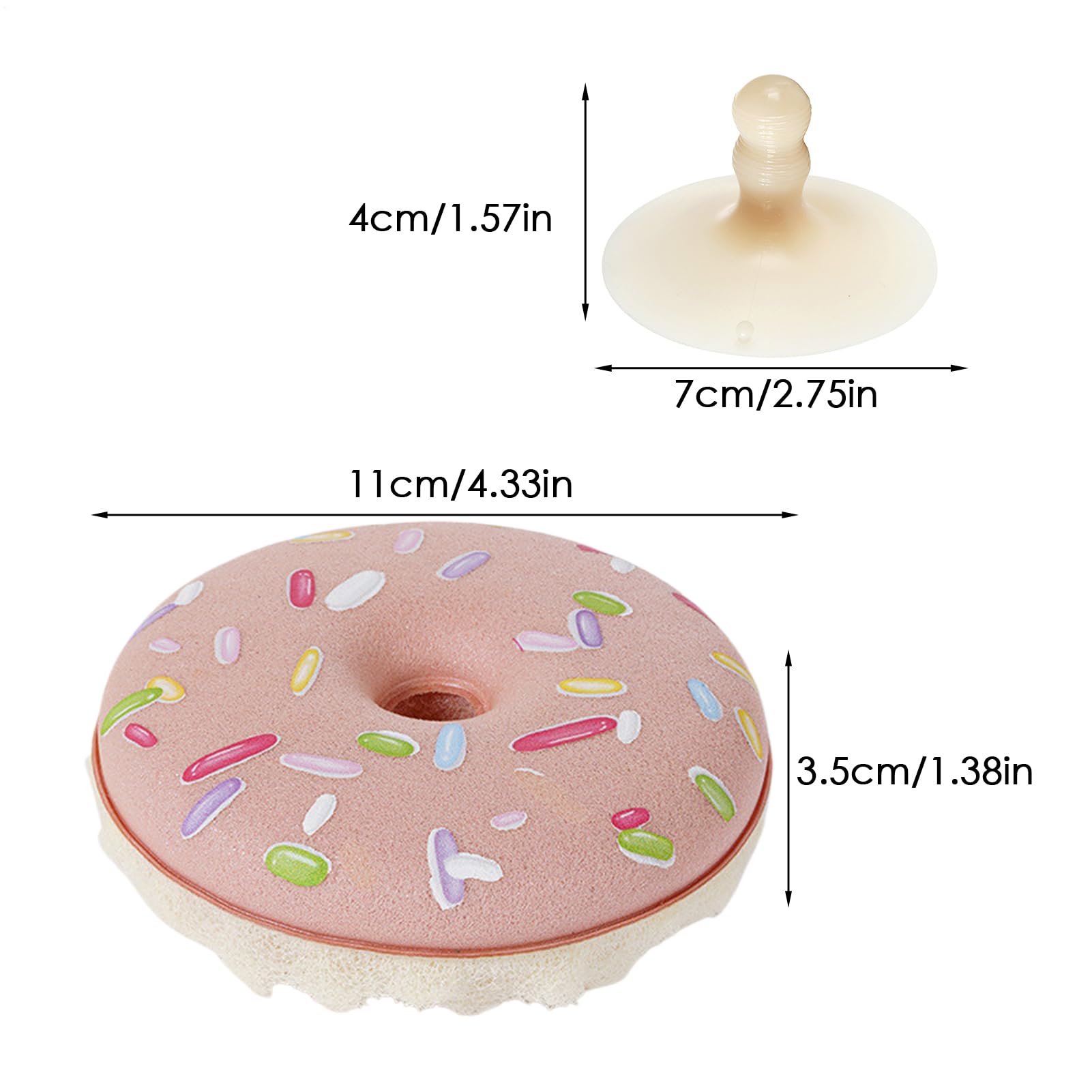 Donut - Multifuncional Reutilizable Accesorios para el Hogar,Ollas Sartenes Rascador de Limpieza Sin Araño,Adecuado para Ducha Lavabo Vajilla Encimeras Azulejos Y Fregadero