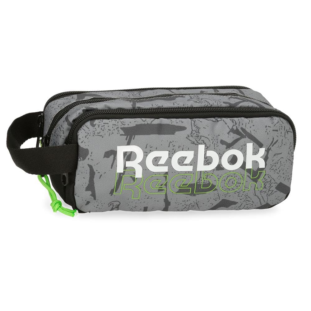 Reebok Roswell Estuche Triple Gris 22x10x9 cm Polyester 1,98L by Joumma Bags