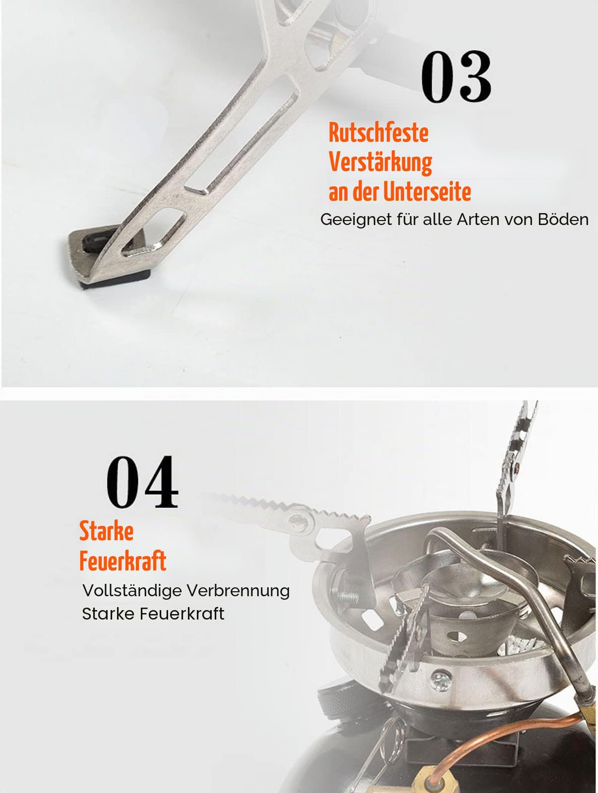 Campingkocher, Camping Diesel Benzin Alkohol Petroleum Heizung Edelstahl Petroleumofen für Picknick Camping Klettern Angeln, Kraftstoffverbrauch: 120ML/H