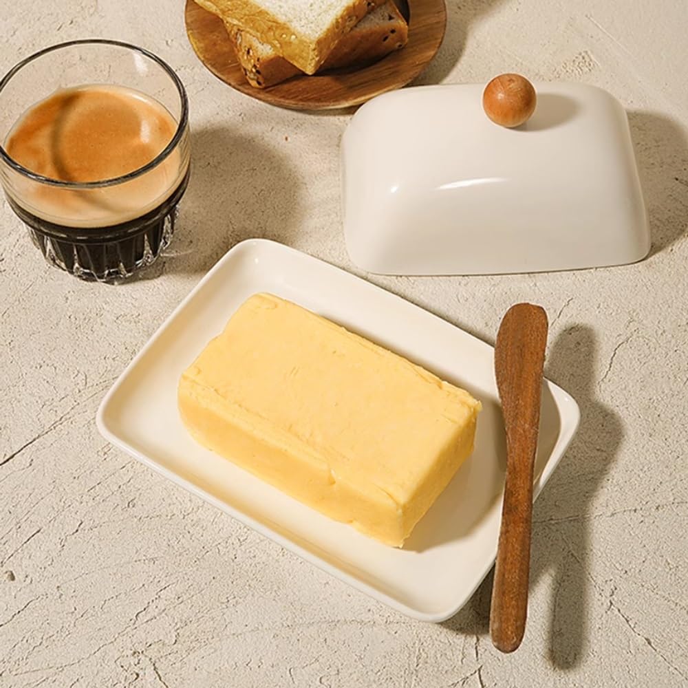 Ceramiczna miska na masło, minimalistyczna, lodówka, pudełko do przechowywania, pojemnik na żywność, wielofunkcyjny