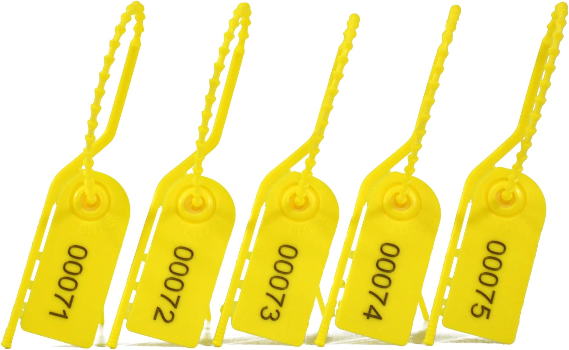 100 Numbered Plastic Security Seals Tamper Proof Tags Pull