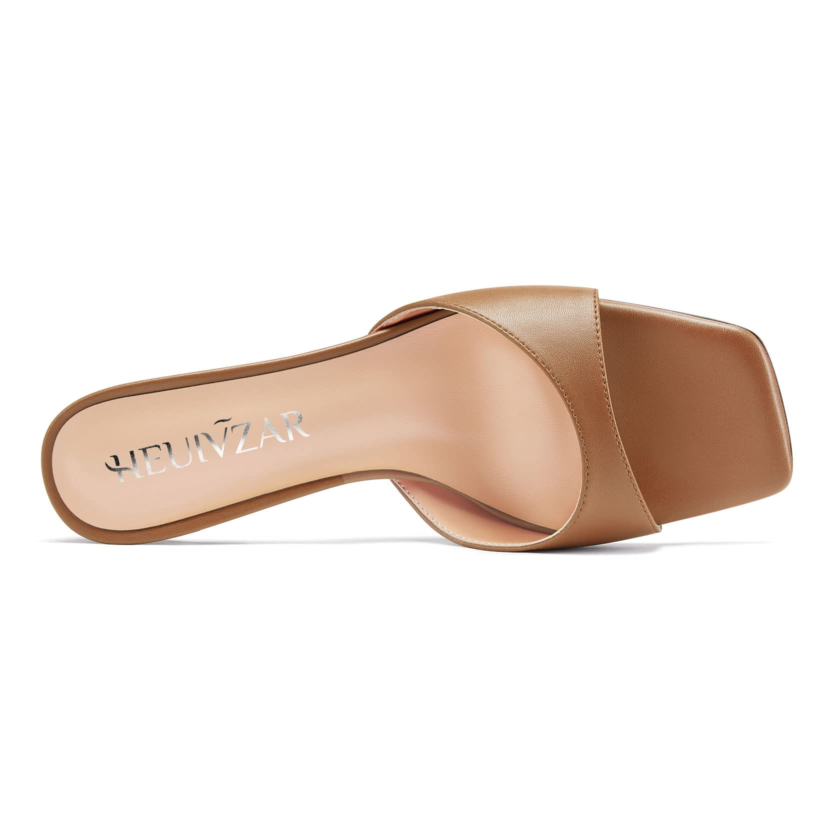 HEUIVZAR Donna Medio Gattini Tacco Heel Aperte sulla Quadrata Punta Ciabatte Moda Scarpe Slip-on Ufficio Feste Cute 6.5 CM Heels