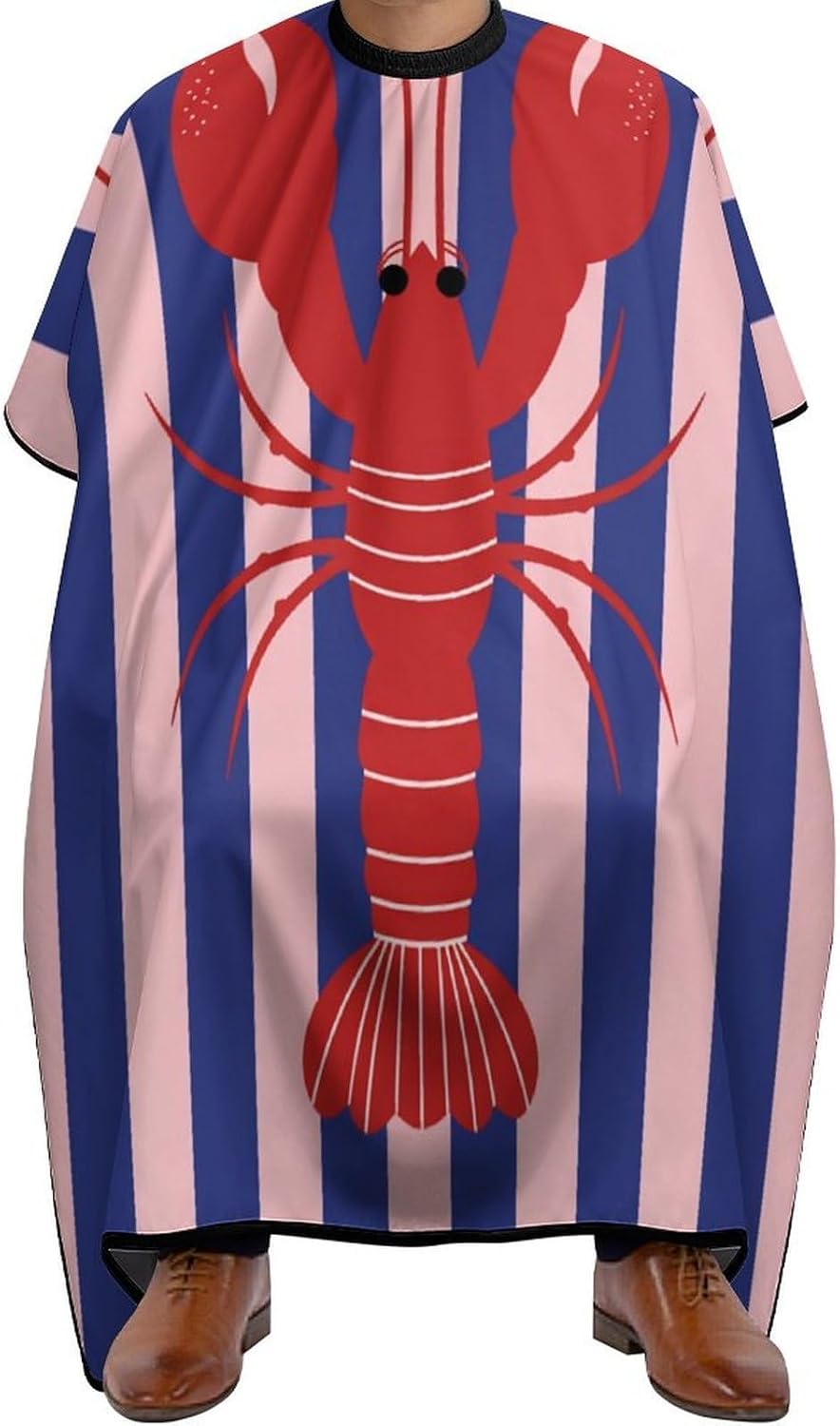 Adult Barber Apron for Men Women, Soft Durable Hairdressing Cape with Adjustable Snap Closure for Home Use