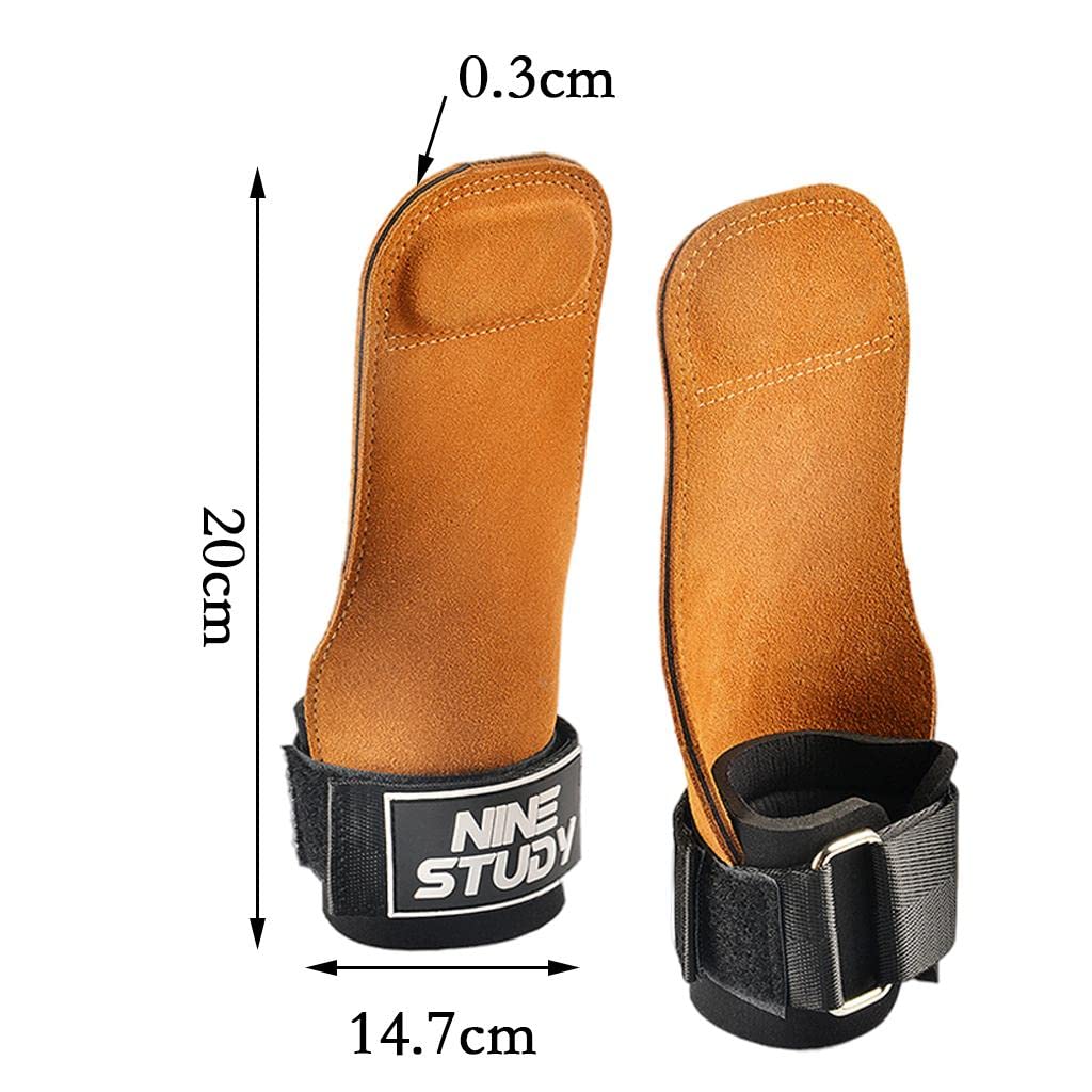 Cinghie da polso per sollevamento pesi, per sollevamento pesi, fitness, power training, spessore 3 mm, marrone