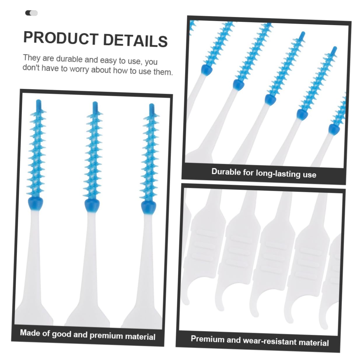 Healvian 800piezas Interdental Cleaner Herramientas De Limpieza Bucal Prácticas Para Cuidado Oral Doble Cabezal De Limpieza Eficaz Entre Dientes