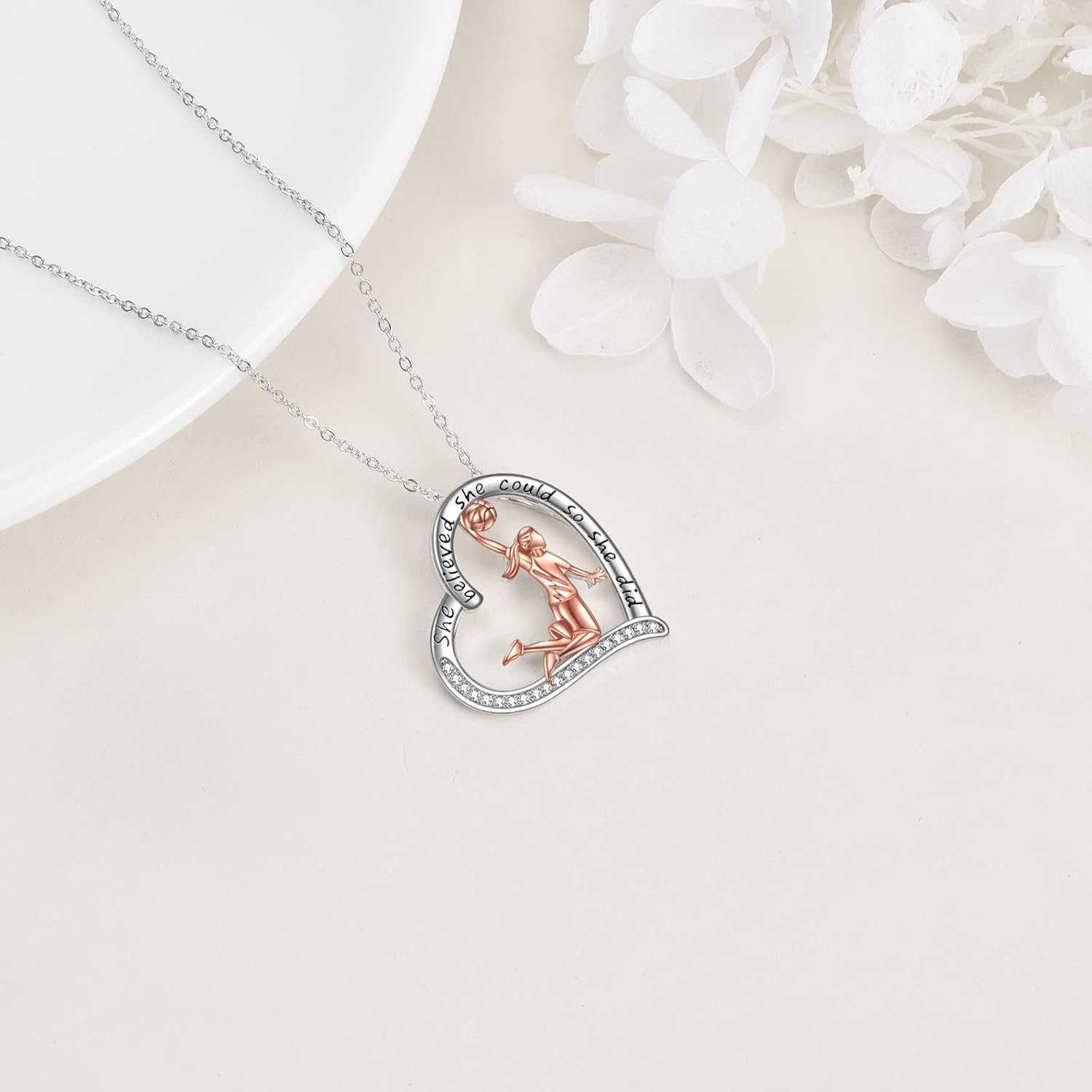 YFN Sports Jewelry Gifts for Women Sterling Silver Softball Baseball Golf Basketball Volleyball Pendant Necklace for Softball Lovers and Fans Jewelry Gifts