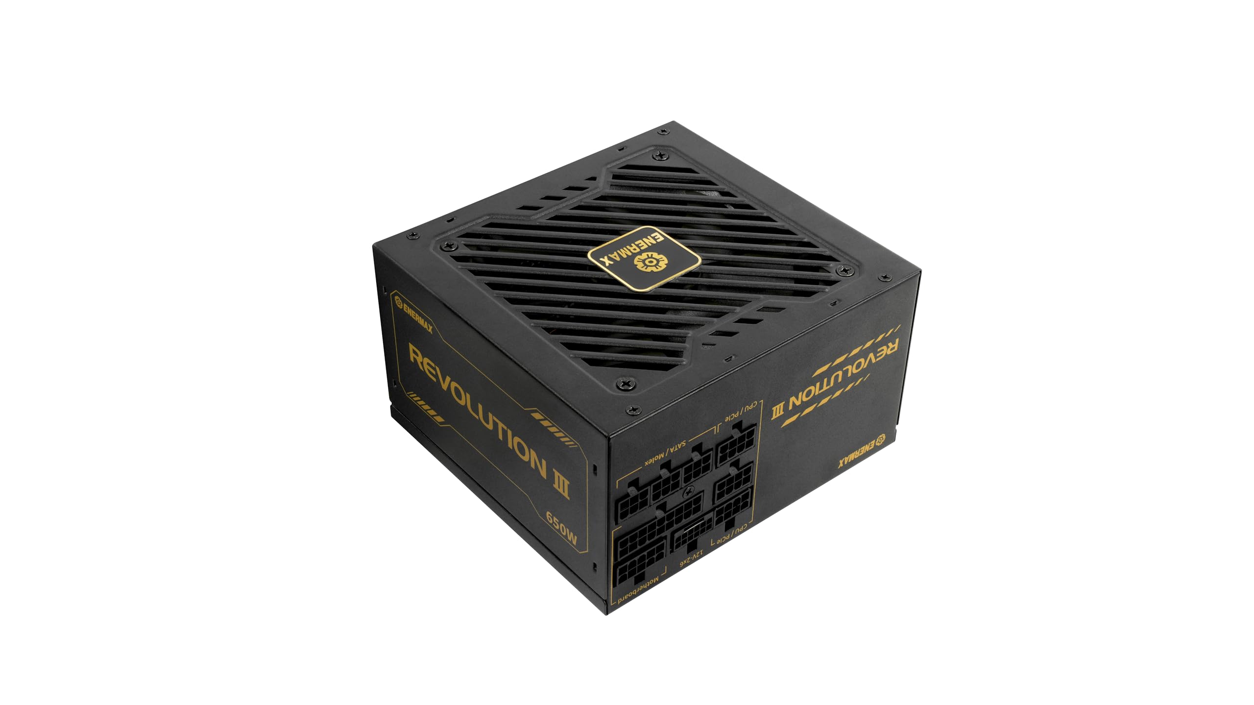 ENERMAX Revolution III 650 Watt | Alimentatore completamente modulare ATX 3.1 | PCIe 5.1 | 80 Plus Gold | ventola FDB silenziosa da 120 mm | Condensatori 105°C | ERV650G-AHG-MAC
