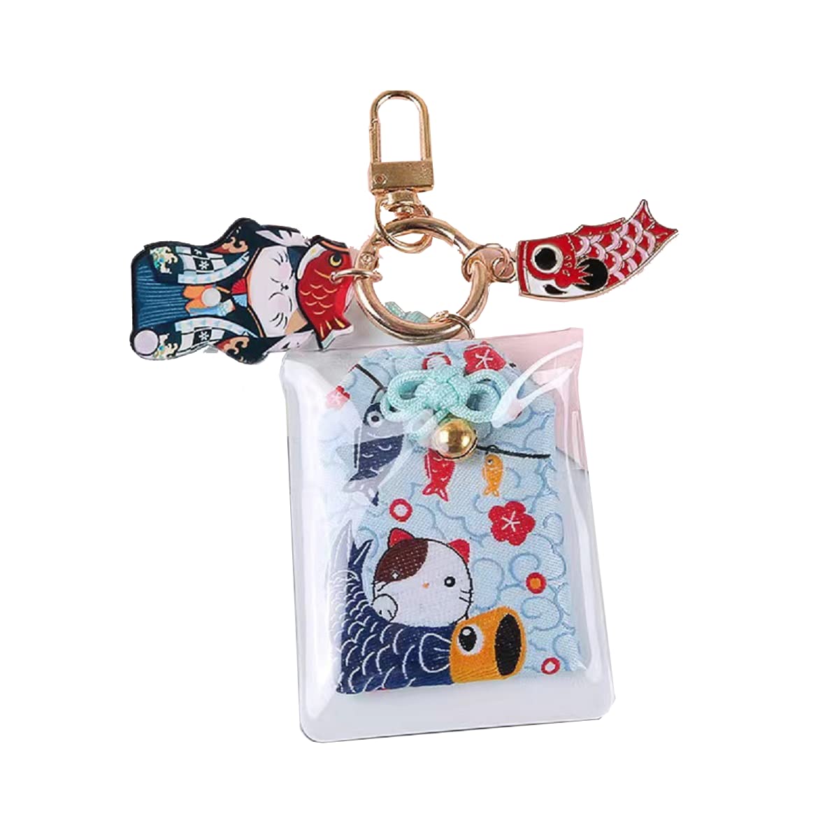 Lucky Cat Charms, Japanese Maneki Neko Kawaii Hanging Pendant Keychain Accessories Purse Bag Gift for Christmas New Year Gift