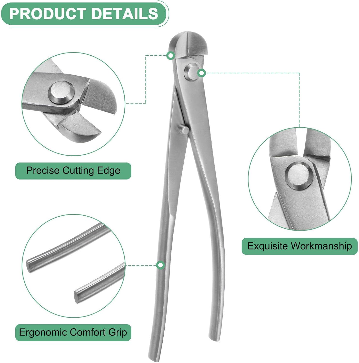 Home and Garden Parts Bonsai Tool - 8.3" Stainless Steel Wire Cutter Applying to Garden (Silver) #CN/251024/14401