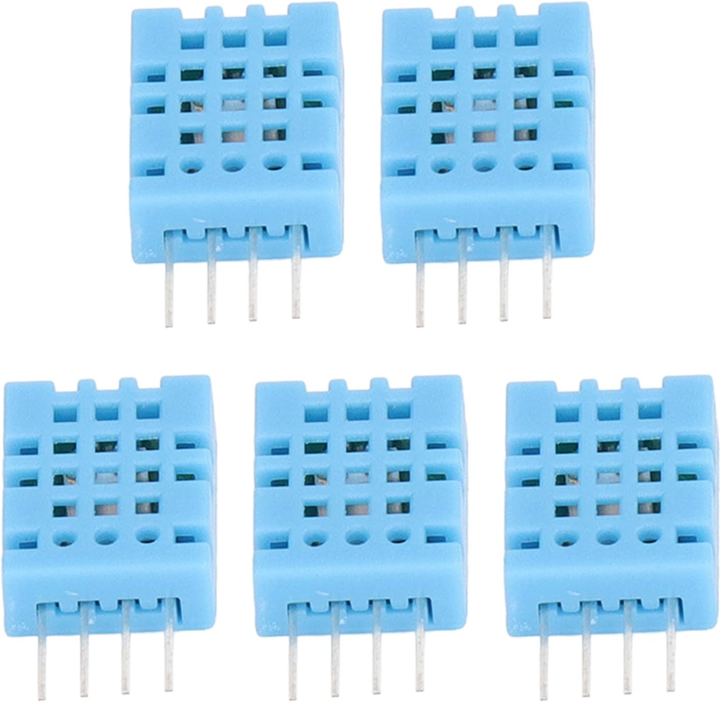 5PCS DHT11 Digital Temperature Humidity Sensor Module High Sensitivity Digital Sensor Module for Greenhouse -20 to 60℃ 5 to 95% RH(Standard)