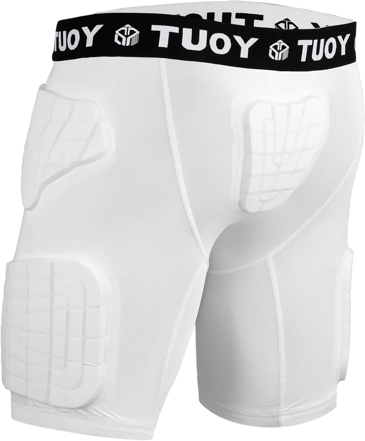 TUOY Adult Padded Compression Shorts 5-Pad Football Girdle Hip Thigh Protector - Image 2