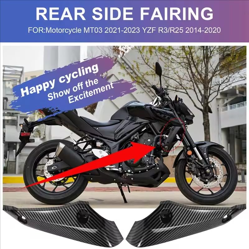 Accesorios de motocicleta para Yamaha MT-03 MT 03 2021-2023 2024 2025 motocicleta izquierda o derecha cubierta lateral del radiador carenado MT03 accesorio