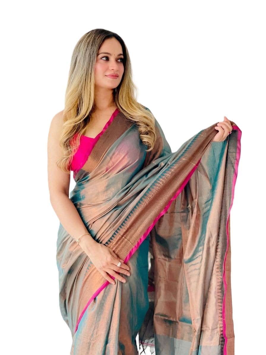 Women's Tissue Silk Saree | Elegant Party & Wedding Sari-image-39