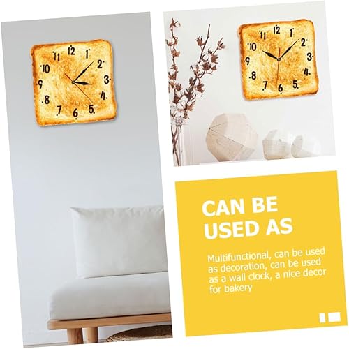 Miniatura 9 de HOMSFOU Reloj de batería para decoración de oficina, reloj de pared digital para dormitorio, sala de estar, sin tictac, reloj de pared decorativo,