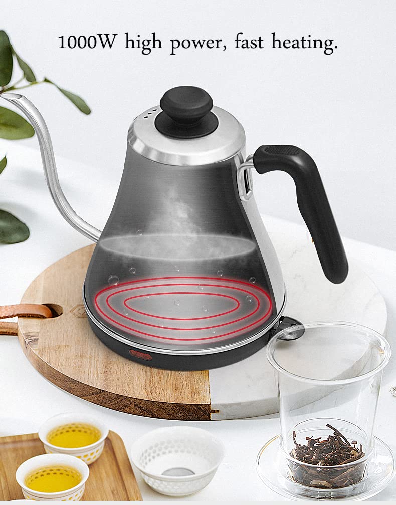 Versare sopra il bollitore elettrico in acciaio inox caffè a collo d'oca bouilga