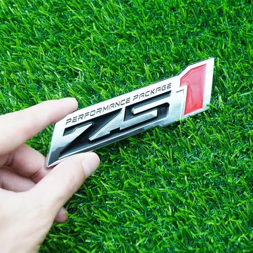 Image of Hood Door Tailgate Engine Bumper Badge 3D Nameplate Emblem Logo Replacement for Z51 Performance Package 1Pc (Chrome Black Red)