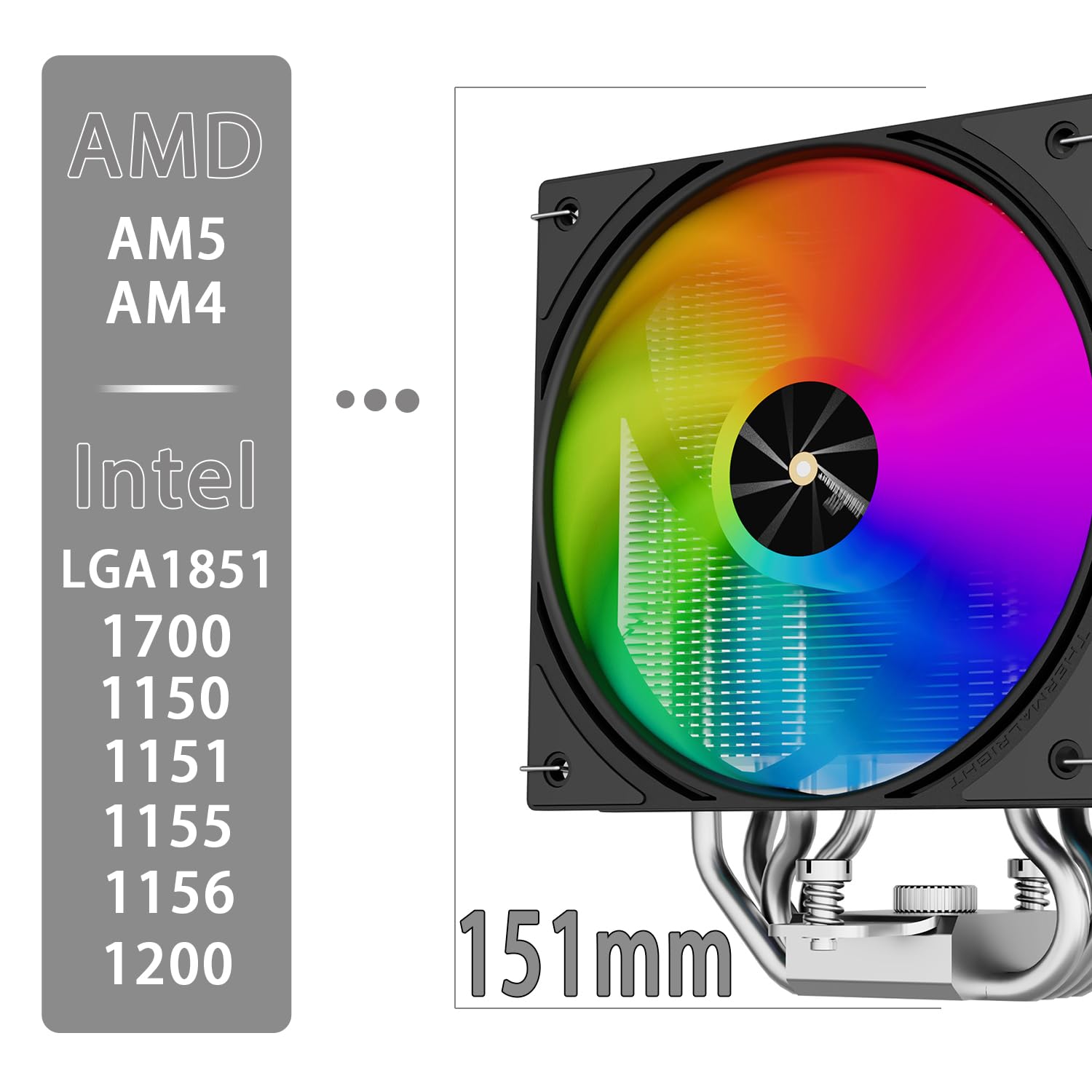 TR-Thermalright Assassin X 120 Digital ARGB Black, Enfriador de aire para CPU con cubierta superior de pantalla digital, Refrigeración para CPU de alto rendimiento, Para Intel LGA 1700/1851, AM4/AM5