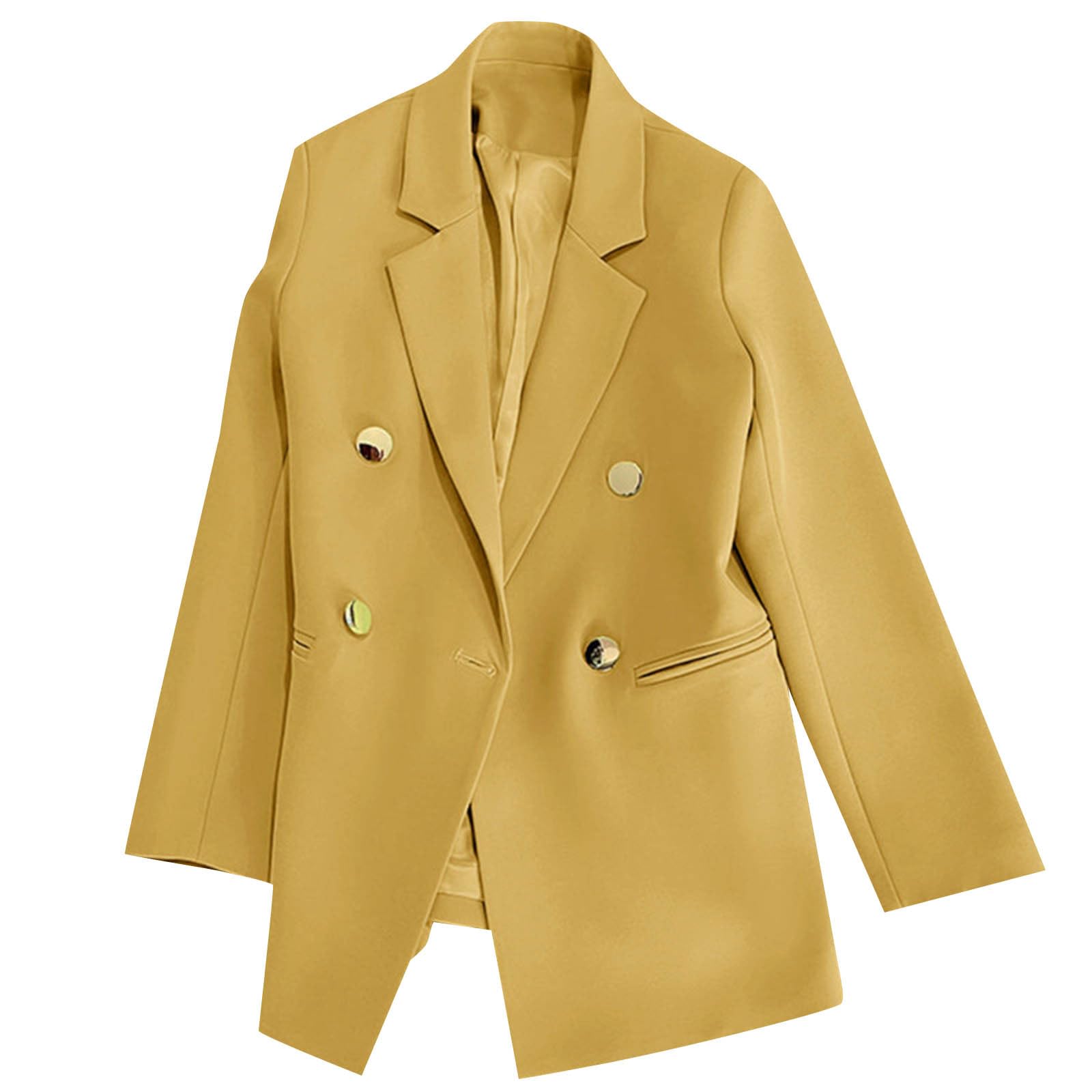 Womens Blazers Double Breasted Open Front Long Sleeve Work Suit Jackets Blazer Business Casual Outfits with Pockets