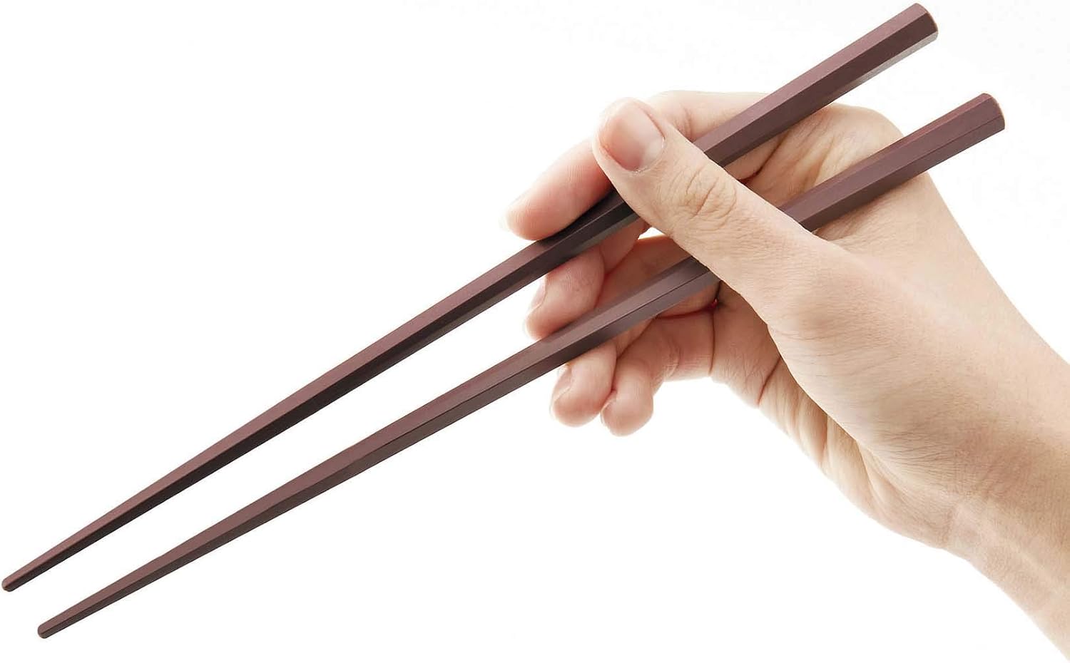 Easy to hold hex chopsticks and spoon 2 color set
