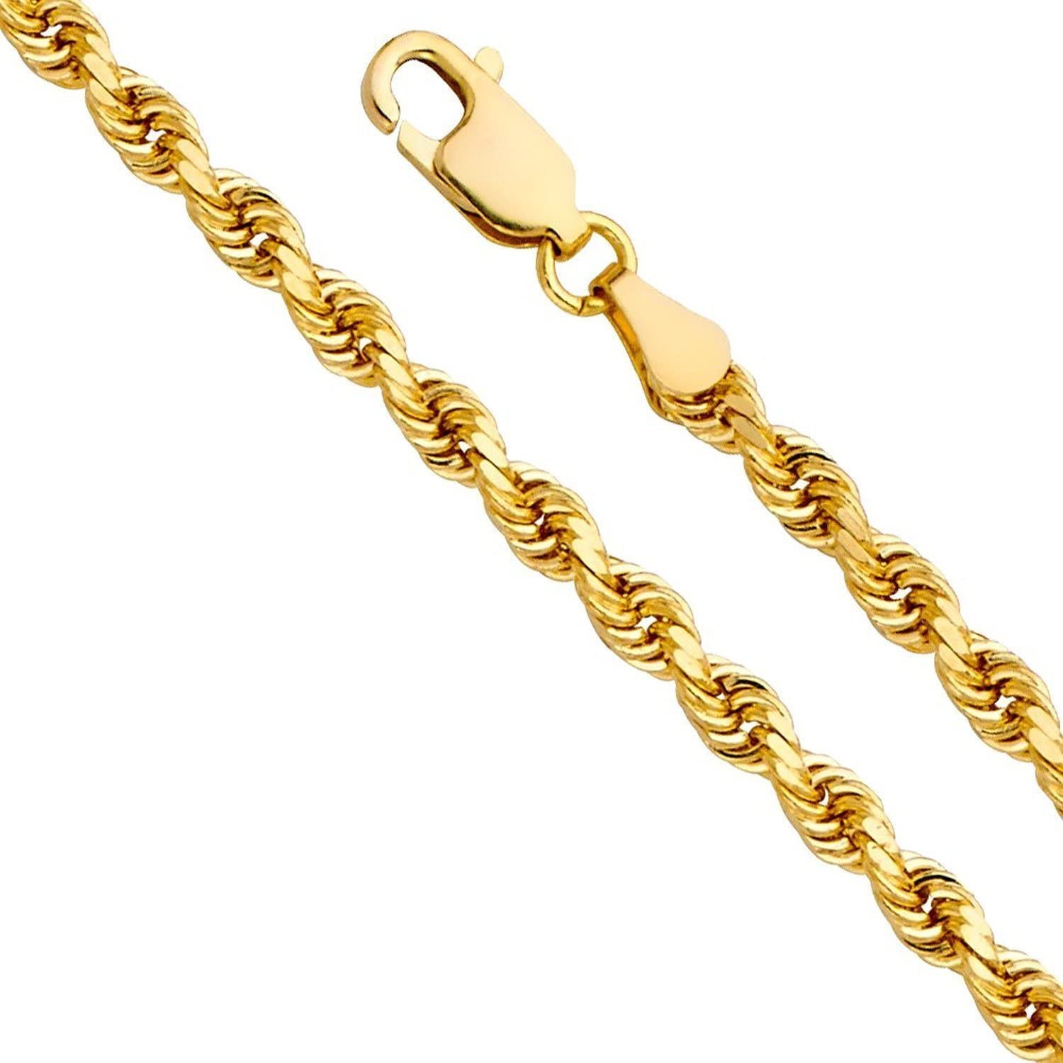 Kordelkette 585 Gelbgold 4 9 Mm 45 Cm Gold Kette Halskette Goldkette K