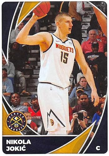 Miniatura 1 de 2020-21 Panini Stickers #318 Nikola Jokic Official NBA Basketball Album Sticker Measuring 2.75 inch tall X 2 inches wide in Raw (NM or Better