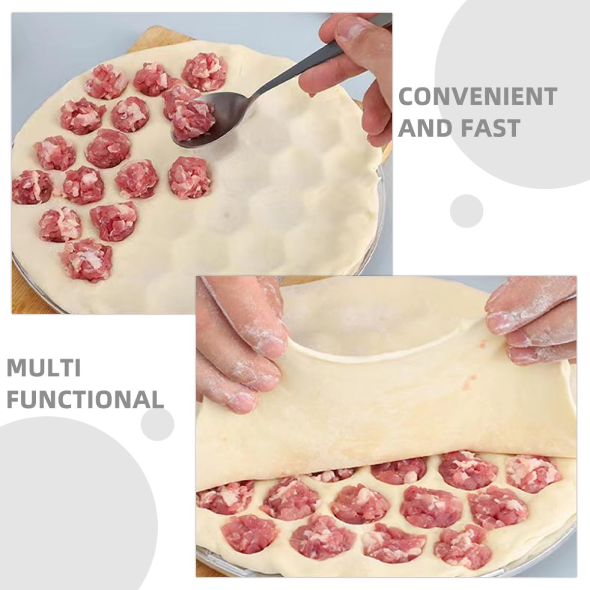 Ciieeo Set 2 Stampi per Ravioli in Lega di Alluminio, Grande Pressa per Gnocchi di Pasta 44 Fori, Utensili la Pasta per Cucina Casalinga e Riunioni di Famiglia