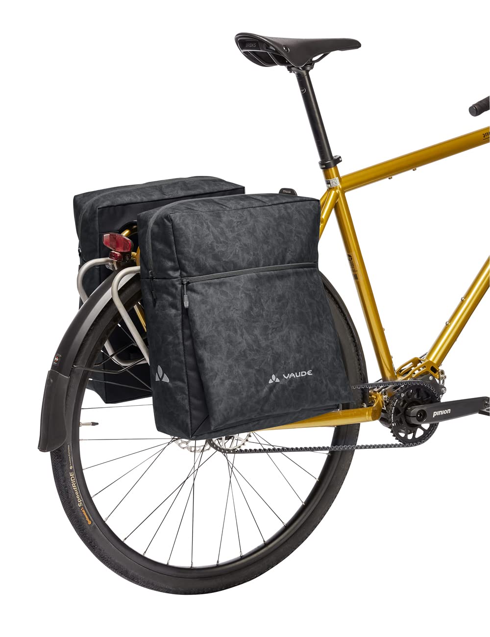 VAUDE TwinZipper – Doppia borsa posteriore per bicicletta da 48 litri – inclusa copertura antipioggia
